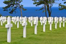 Paying tribute to the fallen soldiers who fought for freedom on the shores of Omaha Beach