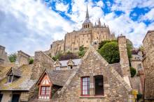 Immersed in the timeless beauty of Mont Saint Michel village and abbey