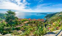 Capturing the breathtaking views of the Mediterranean Sea from the heights of Eze Village